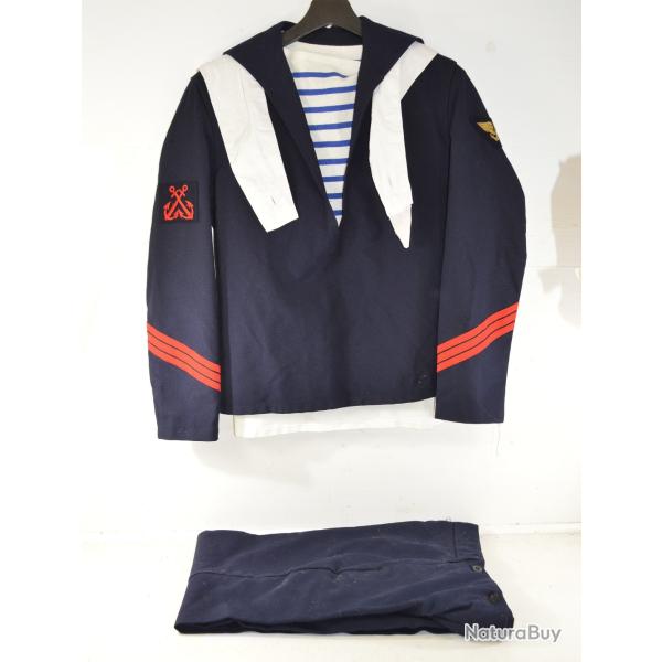Uniforme de marin Franais marine nationale. Caban, marinire, pantalon. Tenue annes 1970