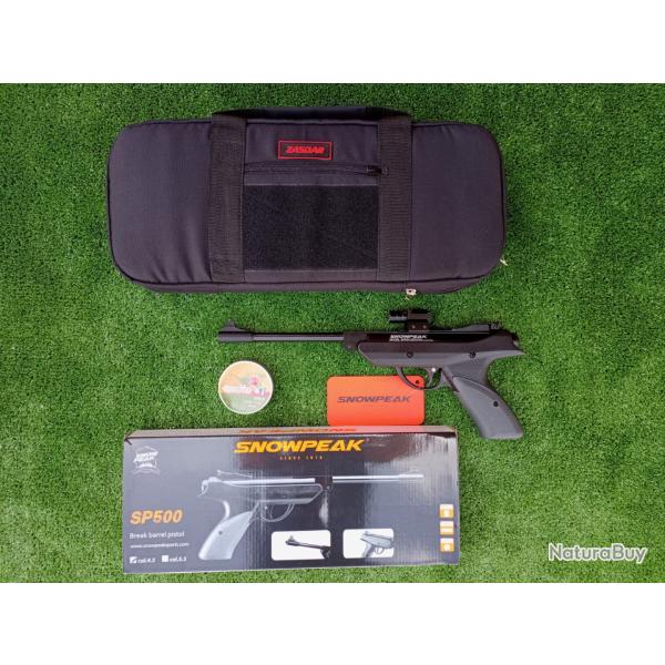 PACK-4 Pistolet + Laser Artemis SP500 Ressort  Cal. plomb de 4,5 mm , 175 m/seg. 570 Fps