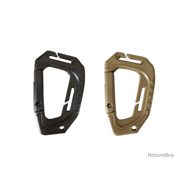 Mousqueton tactique v2 - Noir + Beige/TAN