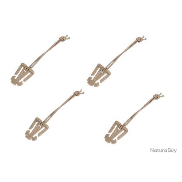 Cordon �lastique boucle - Molle - Beige/TAN - x4