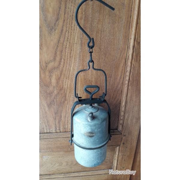 Rare Grande Lampe de Mineur ARRAS Ancien Outil de Mine Vieux Objets du XX�me Collection Lanternes