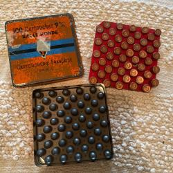 Balles 9 mm rondes anciennes