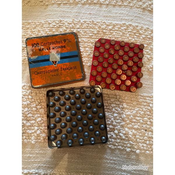 Balles 9 mm rondes anciennes