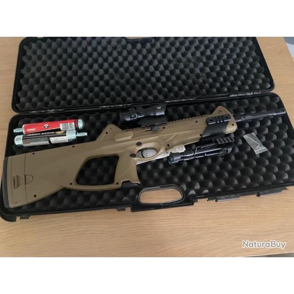 Carabine BERETTA Cx4 Xt Storm Co2 .177 / couleur DESERT / rare tube ventil� UMAREX /LUNETTE WALTHER