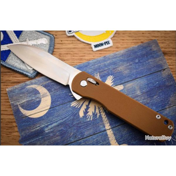 Couteau Rough Ryder Slide Lock Wharncliffe Lame Acier D2 Manche G10 Tan Clip RR2719