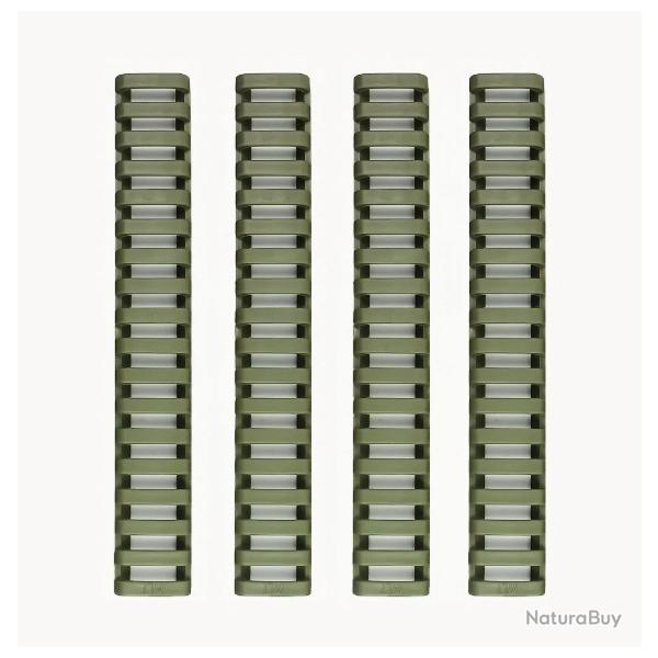 Lot de 4 Protections caoutchouc pour garde main/rail Picatinny - Kaki
