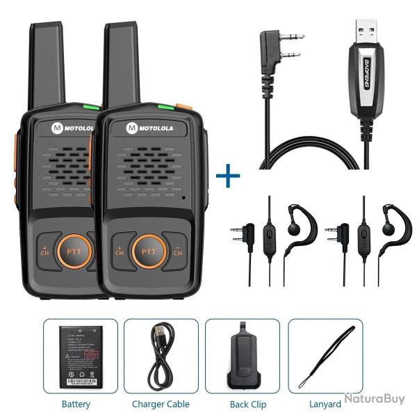 Talkie-walkie MT-N1 UHF MOTOROLA - 2Pcs-3 / USB Plug