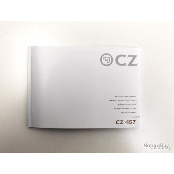 NOTICE CZ 457 NEUF