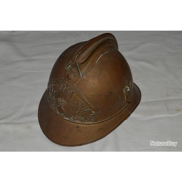 CASQUE SAPEURS POMPIERS Mle 1895-RODERN (ALSACE)-FIREMEN HELMET M.1895