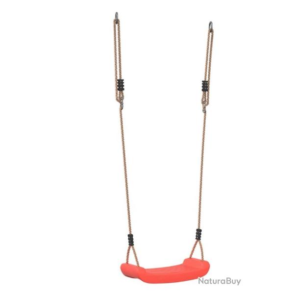 Balan�oire d'ext�rieur rouge avec corde r�glable - Si�ge s�curis� pour enfants de 3 � 10 ans