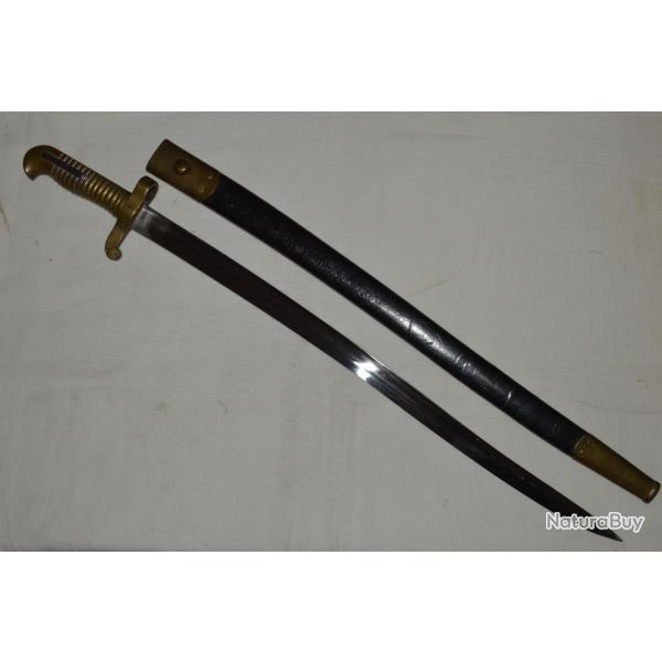 SUPERBE SABRE BAIONNETTE REMINGTON Mle EGYPTIAN- DEFENSE NATIONALE GUERRE 1870/1871