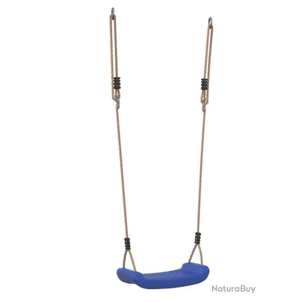 Balan�oire d'ext�rieur bleue avec corde r�glable - Si�ge s�curis� pour enfants de 3 � 10 ans