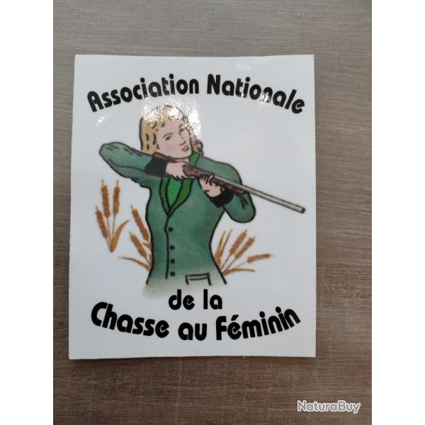 Autocollant chasse fminin