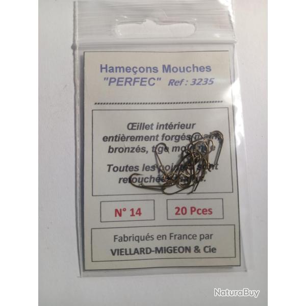 sachet de 20 hame�ons mouches "perfec" n�8,9,14,15,16 et 17 au choix