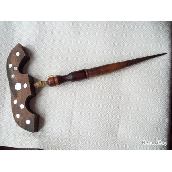 miroir a  ALOUETTES ancien vers 1900 art populaire chasse ancien