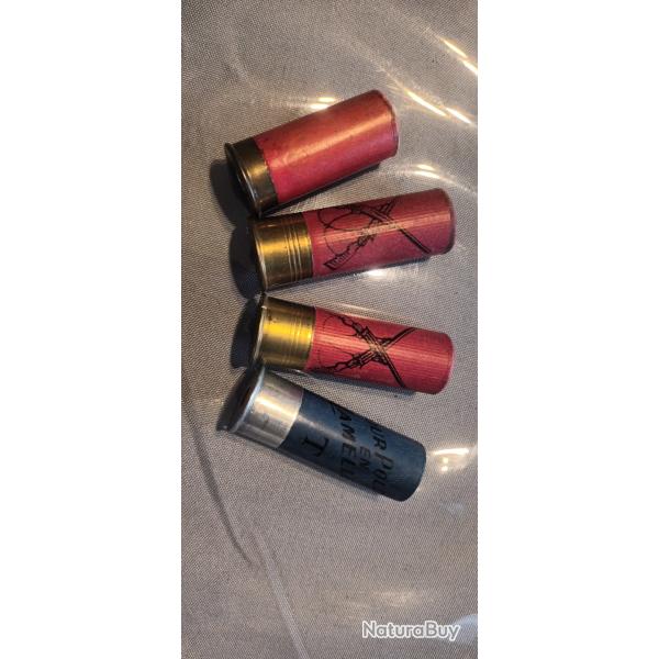 Collection munitions cartouches  calibre 12 lot fusils crois�s