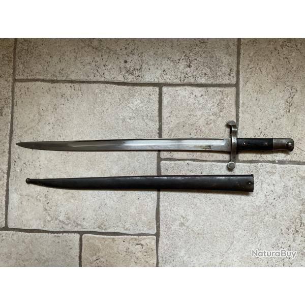 SABRE BA�ONNETTE 1885 PORTUGAISE STEYR AVEC SON FOURREAU KROPATSCHEK