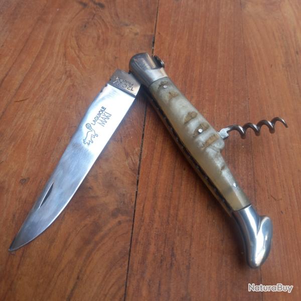 Magnifique Couteau R�gional LAGUIOLE MAKI  2 Pi�ces Manche en Corne de B�lier