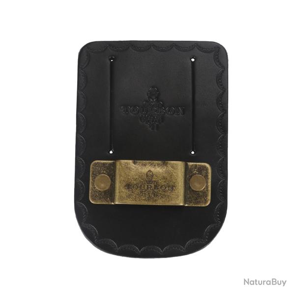 Tourbon, porte-outil en cuir vritable avec Clip en mtal sur la ceinture -*NOIR