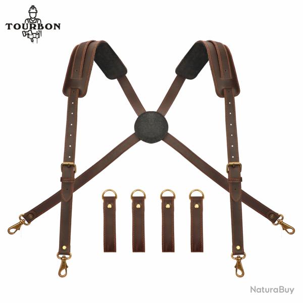 Tourbon-Ceinture  outils en cuir entirement rglable pour homme