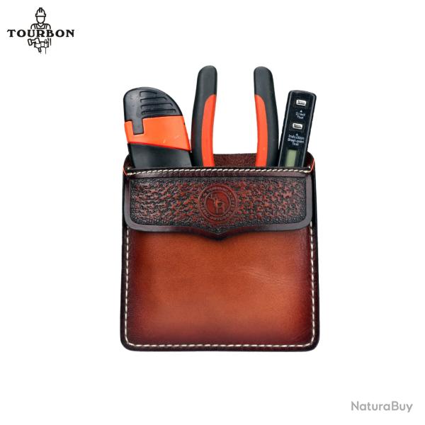 Tourbon-Tourbon pochette en cuir pour tournevis pinces petits couteaux LIVRAISON GRATUITE