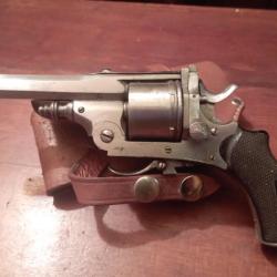 Rare revolver Ferdinand Drissen &agrave; brisure en 320 avec holster.