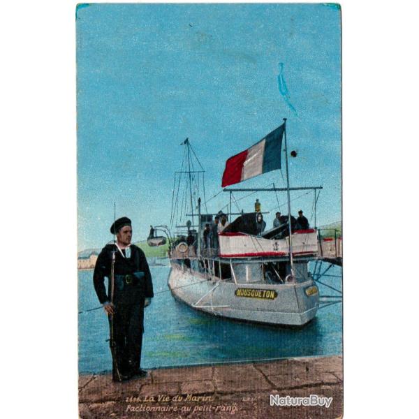 CPA - Marine Militaire -La Vie du Marin Factionnaire au petit-rang N�1662