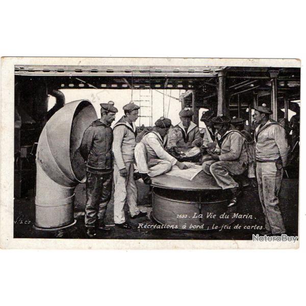 CPA - Marine Militaire - LA VIE DU MARIN -Recr�ations a bord le jeu de cartes N�1686