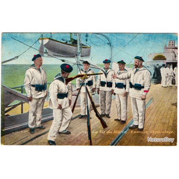 CPA - Marine Militaire -  LA VIE DU MARIN EXERCICE DE POINTAGE N�1634