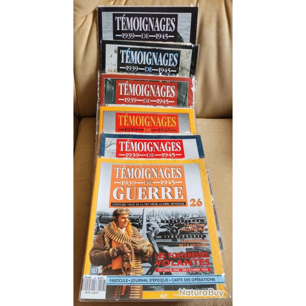 MILITARIA 5 Num�ros de T�moignages de Guerre 1939-1945 (NEUFS)
