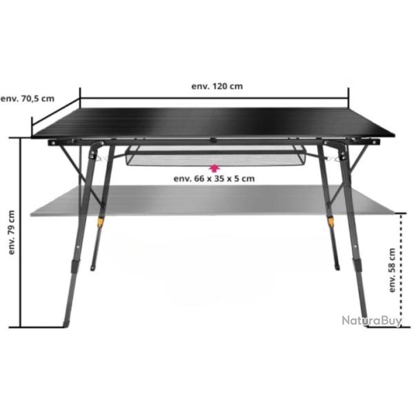 Table pliante - Aluminium - Noir - Livraison rapide et gratuite