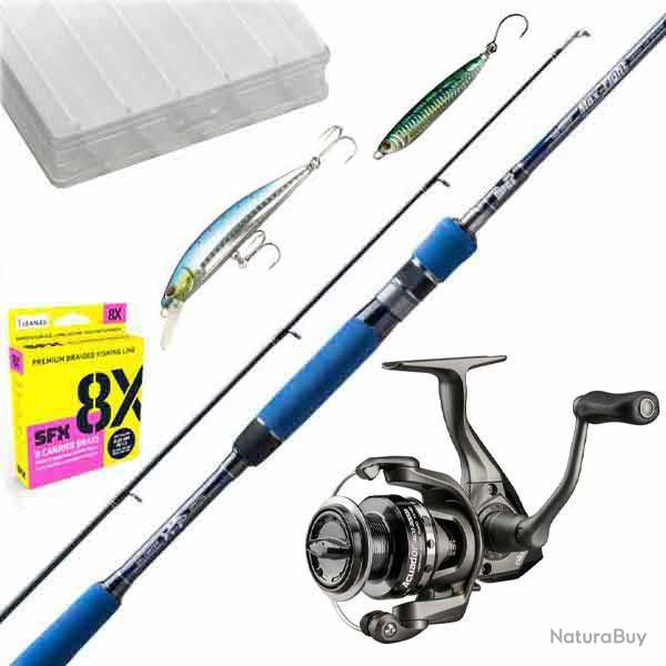 Pack Complet Max Fight 2.74m 14-42g + Okuma Acuador 4000 + Tresse + Box