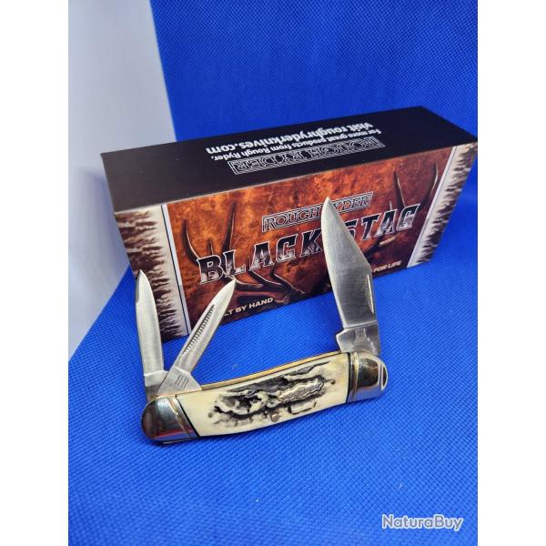 Couteau Rough Ryder Large Swayback Whittler Lames Acier 440 Manche Os Cerf� Slip Joint RR2575