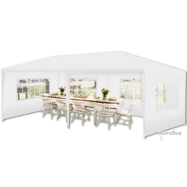 Tonnelle de jardin 6x3m anti-UV - Blanc - Livraison rapide et gratuite