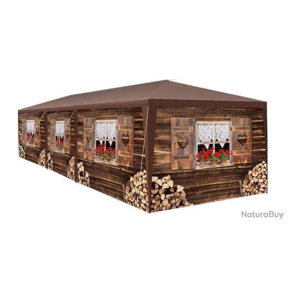 Tonnelle de jardin 9x3m anti-UV - Chalet - Livraison rapide et gratuite