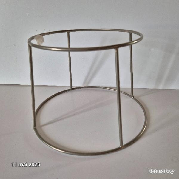 Support plateau de fruit de mer en mtal chrom, diamtre 20 et 25 cm, Hauteur 19 cm