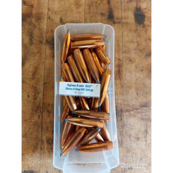 Ogives 8mm .323'' Sierra 220gr