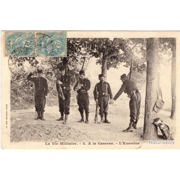 CPA - La Vie Militaire-2.A La Caserne.L'Exercice  -N�1726
