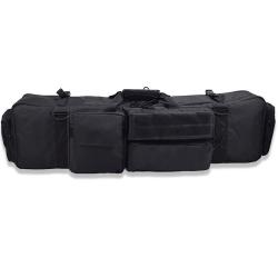 &Eacute;tui Double Fusil 100cm Rembourr&eacute; Imperm&eacute;able Oxford Sac Transport 2 Armes Chasse Tir bretelle Noir