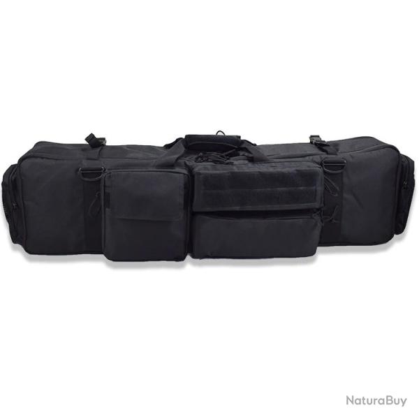 �tui Double Fusil Rembourr� Imperm�able Transport 2 Armes Chasse Tir Sac Tactique + Bretelles Noir