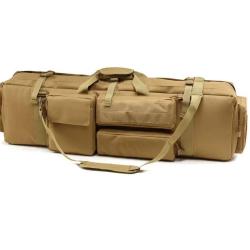 &Eacute;tui Double Fusil 100cm Rembourr&eacute; Imperm&eacute;able Oxford Sac Transport 2 Armes Chasse Tir bretelle Kaki