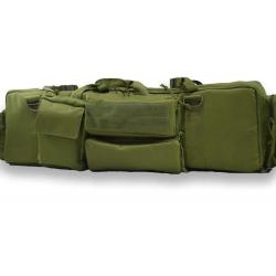 &Eacute;tui Double Fusil 100cm Rembourr&eacute; Imperm&eacute;able Oxford Sac Transport 2 Armes Chasse Tir bretelle Vert