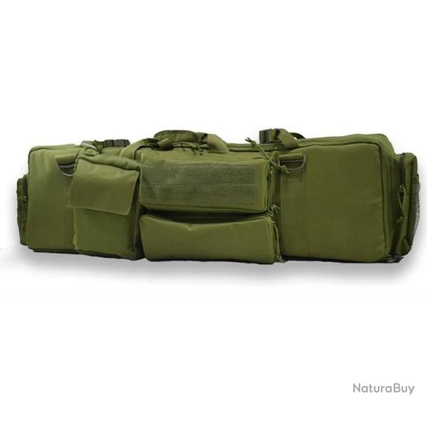 �tui Double Fusil 100cm Rembourr� Imperm�able Oxford Sac Transport 2 Armes Chasse Tir bretelle Vert