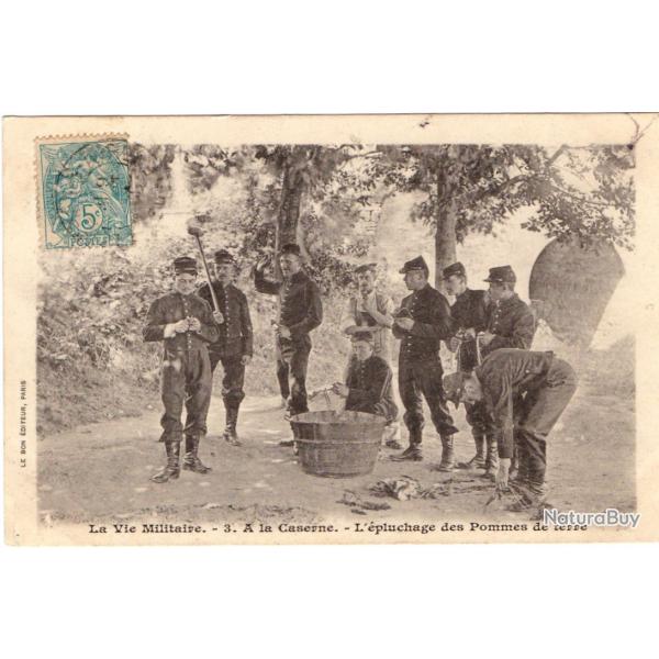 CPA - La Vie Militaire - 3 . A La Caserne .  L'�pluchage des Pommes de terre -N�1724