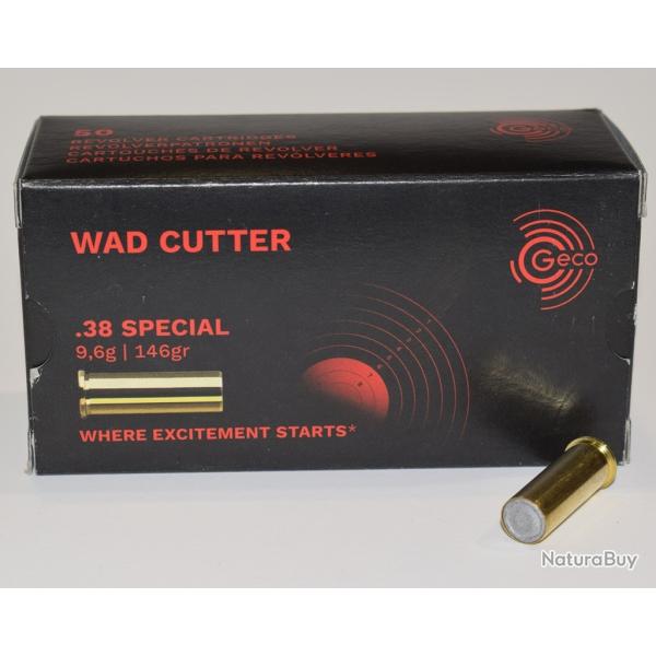 boite 50 cartouches GECO 38 special 146 grains wad cutter 2317536
