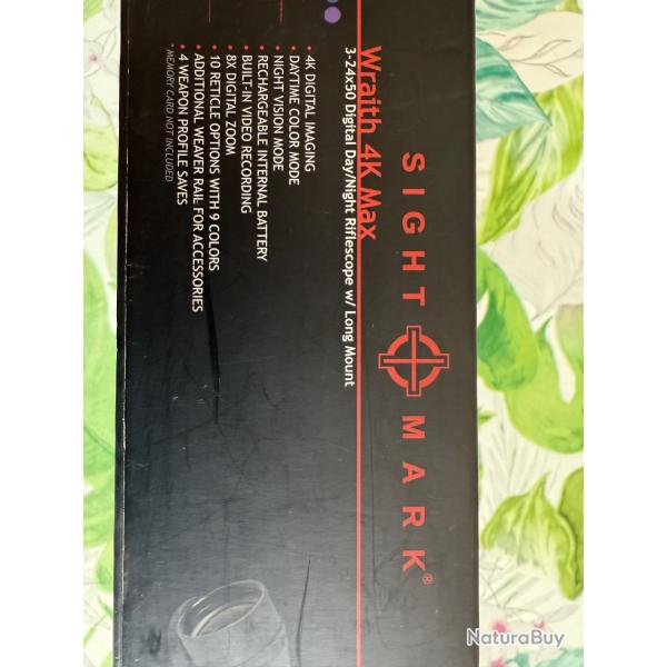 Lunette Sight Mark de vision nocturne Wraith 4K Max 3-24*50