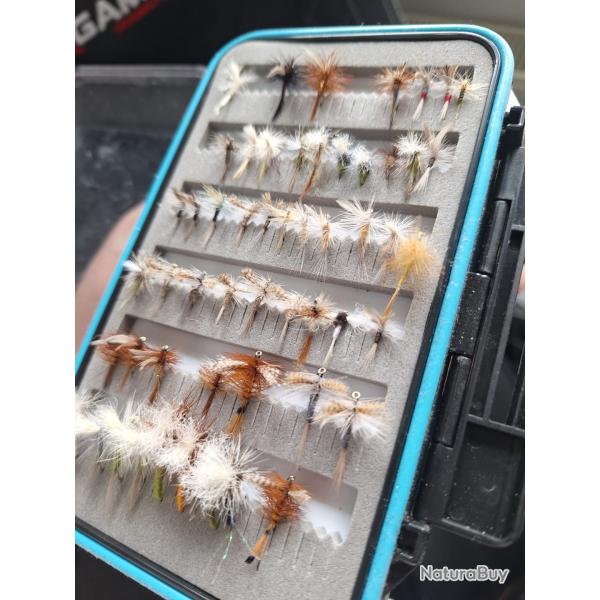 lot de 100 mouches + boite