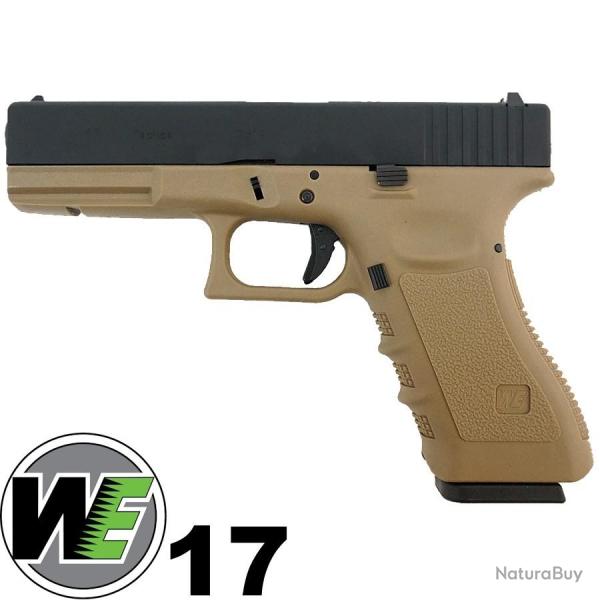 WE R17 Gen 3 pistolet airsoft gaz GBB tan