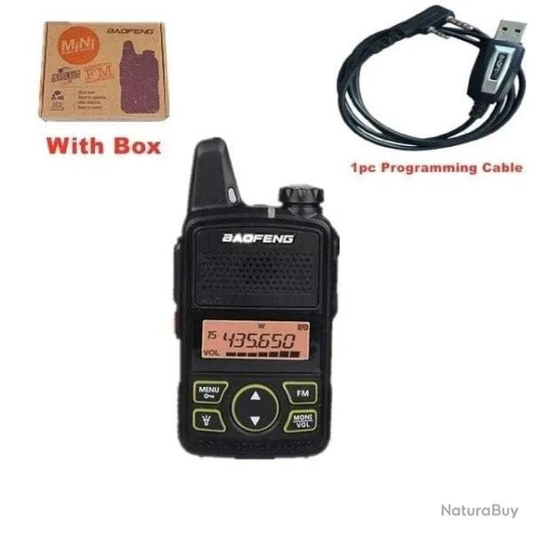 Talkie-walkie BF-T1 UHF BAOFENG bidirectionnelle - UK / 1PCS Add 1 cable
