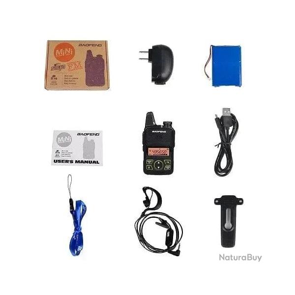 Talkie-walkie BF-T1 UHF BAOFENG bidirectionnelle - EU / 1PCS with box